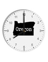 Oregon - United States Shape 10 InchRound Wall Clock with Numbers by TooLoud-Wall Clock-TooLoud-White-Davson Sales