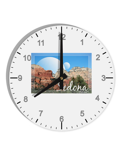 Abstract Sedona 10 InchRound Wall Clock with Numbers-Wall Clock-TooLoud-White-Davson Sales