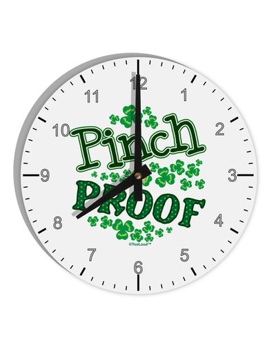 Pinch Proof St Patricks Day 10 InchRound Wall Clock with Numbers-Wall Clock-TooLoud-White-Davson Sales