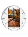 Mt Shavano Colorado Text 10 InchRound Wall Clock with Numbers-Wall Clock-TooLoud-White-Davson Sales