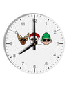 The X-mas Squad 10 InchRound Wall Clock with Numbers-Wall Clock-TooLoud-White-Davson Sales