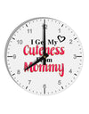 Cuteness From Mommy 10 InchRound Wall Clock with Numbers-Wall Clock-TooLoud-White-Davson Sales