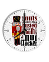 More Nuts Busted - Your Mouth 10 InchRound Wall Clock with Numbers by TooLoud-Wall Clock-TooLoud-White-Davson Sales