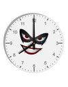 Lil Monster Mask 10 InchRound Wall Clock with Numbers-Wall Clock-TooLoud-White-Davson Sales