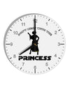 Don't Mess With The Princess 10 InchRound Wall Clock with Numbers-Wall Clock-TooLoud-White-Davson Sales