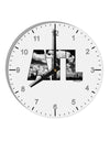 ATL Atlanta Text 10 InchRound Wall Clock with Numbers by TooLoud-Wall Clock-TooLoud-White-Davson Sales