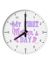 My First Mother's Day - Baby Feet - Pink 10 InchRound Wall Clock with Numbers by TooLoud-Wall Clock-TooLoud-White-Davson Sales