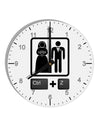 Ctrl Z - Marriage 10 InchRound Wall Clock with Numbers-Wall Clock-TooLoud-White-Davson Sales