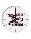 World's Best Dog Mom 10 InchRound Wall Clock with Numbers by TooLoud-Wall Clock-TooLoud-White-Davson Sales