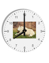 Relaxing Ram 10 InchRound Wall Clock with Numbers-Wall Clock-TooLoud-White-Davson Sales