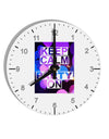 Keep Calm - Party Balloons 10 InchRound Wall Clock with Numbers-Wall Clock-TooLoud-White-Davson Sales