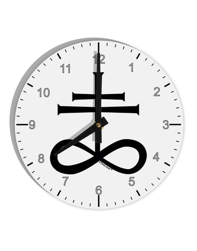 Sulphur Cross 10 InchRound Wall Clock with Numbers-Wall Clock-TooLoud-White-Davson Sales