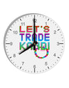 Let's Trade Kandi 10 InchRound Wall Clock with Numbers-Wall Clock-TooLoud-White-Davson Sales