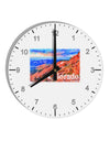 Colorado Mtn Sunset Soaked WaterColor 10 InchRound Wall Clock with Numbers-Wall Clock-TooLoud-White-Davson Sales