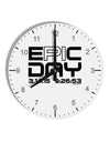 Epic Pi Day Text Design 10 InchRound Wall Clock with Numbers by TooLoud-Wall Clock-TooLoud-White-Davson Sales