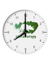 Jurassic Triceratops Design 10 InchRound Wall Clock with Numbers by TooLoud-Wall Clock-TooLoud-White-Davson Sales