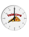 True Love - Pizza 10 InchRound Wall Clock with Numbers-Wall Clock-TooLoud-White-Davson Sales