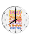 Love is like Sunshine - Sunburst 10 InchRound Wall Clock with Numbers-Wall Clock-TooLoud-White-Davson Sales