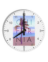 California Beach Filter 10 InchRound Wall Clock with Numbers-Wall Clock-TooLoud-White-Davson Sales