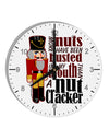 More Nuts Busted - My Mouth 10 InchRound Wall Clock with Numbers by TooLoud-Wall Clock-TooLoud-White-Davson Sales