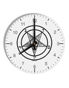 Sigil of Baphomet 10 InchRound Wall Clock with Numbers by TooLoud-Wall Clock-TooLoud-White-Davson Sales