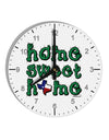 Home Sweet Home - Texas - Cactus and State Flag 10 InchRound Wall Clock with Numbers by TooLoud-Wall Clock-TooLoud-White-Davson Sales