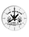 Cabin 9 Hephaestus Half Blood 10 InchRound Wall Clock with Numbers-Wall Clock-TooLoud-White-Davson Sales