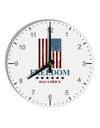 Freedom Flag Color 10 InchRound Wall Clock with Numbers-Wall Clock-TooLoud-White-Davson Sales