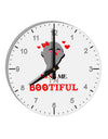 Kiss Me BOOtiful Ghost Red 10 InchRound Wall Clock with Numbers-Wall Clock-TooLoud-White-Davson Sales