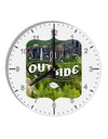 Go Outside - Beautiful Cliffs 10 InchRound Wall Clock with Numbers by TooLoud-Wall Clock-TooLoud-White-Davson Sales