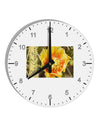 Bee Cactus with Text 10 InchRound Wall Clock with Numbers-Wall Clock-TooLoud-White-Davson Sales