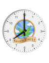 Green Party Symbol 10 InchRound Wall Clock with Numbers-Wall Clock-TooLoud-White-Davson Sales