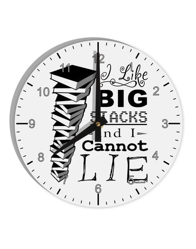 I Like Big Stacks -of books- 10 InchRound Wall Clock with Numbers-Wall Clock-TooLoud-White-Davson Sales