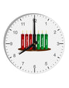 Kwanzaa Candles 7 Principles 10 InchRound Wall Clock with Numbers-Wall Clock-TooLoud-White-Davson Sales