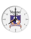 Member of the Wolf Pack 10 InchRound Wall Clock with Numbers by TooLoud-Wall Clock-TooLoud-White-Davson Sales