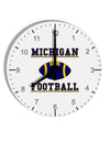 Michigan Football 10 InchRound Wall Clock with Numbers by TooLoud-Wall Clock-TooLoud-White-Davson Sales