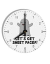 Let's Get Sheet Faced 10 InchRound Wall Clock with Numbers by TooLoud-Wall Clock-TooLoud-White-Davson Sales