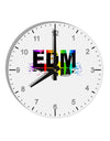 Paint EDM 10 InchRound Wall Clock with Numbers-Wall Clock-TooLoud-White-Davson Sales