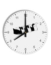 Six Geese A laying 10 InchRound Wall Clock with Numbers-Wall Clock-TooLoud-White-Davson Sales