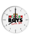 Mexican Boys Love Me 10 InchRound Wall Clock with Numbers-Wall Clock-TooLoud-White-Davson Sales