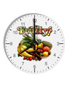 Fruity Fruit Basket 2 10 InchRound Wall Clock with Numbers-Wall Clock-TooLoud-White-Davson Sales