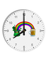 End Of The Rainbow - Beer 10 InchRound Wall Clock with Numbers-Wall Clock-TooLoud-White-Davson Sales