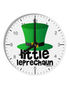 Little Leprechaun - St. Patrick's Day 10 InchRound Wall Clock with Numbers by TooLoud-Wall Clock-TooLoud-White-Davson Sales