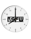 NSFW Not Safe For Work 10 InchRound Wall Clock with Numbers by TooLoud-Wall Clock-TooLoud-White-Davson Sales