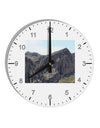 Arizona Saguaro Lake Mountains 10 InchRound Wall Clock with Numbers-Wall Clock-TooLoud-White-Davson Sales