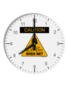 Slippery When Wet 10 InchRound Wall Clock with Numbers-Wall Clock-TooLoud-White-Davson Sales