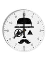 Gentleman Pumpkin Distressed 10 InchRound Wall Clock with Numbers-Wall Clock-TooLoud-White-Davson Sales
