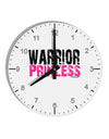 Warrior Princess Pink 10 InchRound Wall Clock with Numbers-Wall Clock-TooLoud-White-Davson Sales