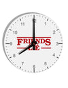 Friends Don't Lie 10 InchRound Wall Clock with Numbers by TooLoud-Wall Clock-TooLoud-White-Davson Sales