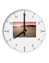 Victor Mines Pink Sunrise 10 InchRound Wall Clock with Numbers-Wall Clock-TooLoud-White-Davson Sales